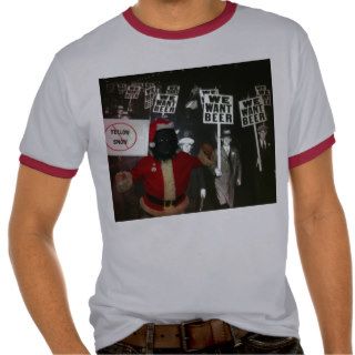 Santa Beer Gorilla T Shirts