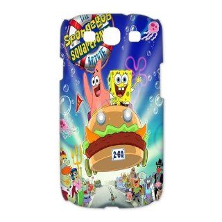 Custom Spongebob 3D Cover Case for Samsung Galaxy S3 III i9300 LSM 3293 Cell Phones & Accessories