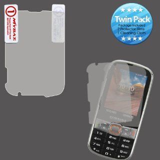 MyBat Samsung M390 Screen Protector Twin Pack   Retail Packaging   Clear: Cell Phones & Accessories
