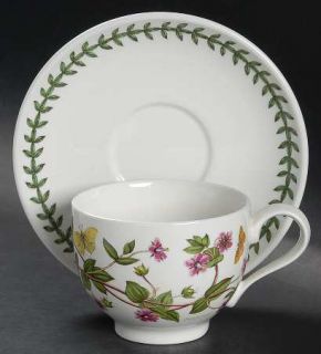 Portmeirion Botanic Garden Traditional Breakfast Cup & Saucer Set, Fine China Di