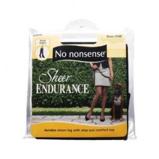 No Nonsense Sheer Endurance Knee Highs (2 pair), Midnight Black Durable Sheer Leg & Toe, Size One at  Womens Clothing store