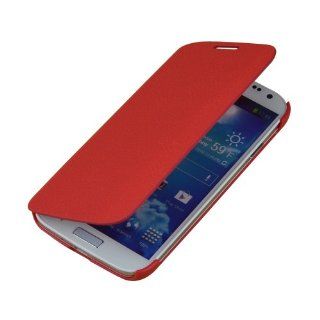 Red Flip PU Leather Book Case Hard Cover For Samsung Galaxy S4 SIV i9500: Cell Phones & Accessories