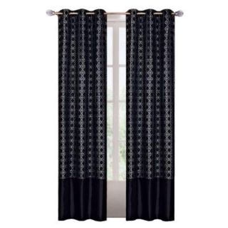 Lavish Home 84 in. Diamond Polyester Grommet Curtain Panel (Set of 2) 63 10001 P Dia