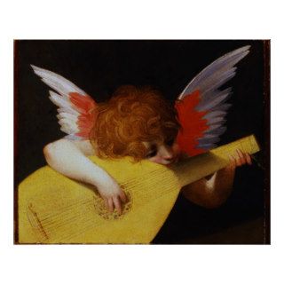 Musician Angel, Rosso Fiorentino Print