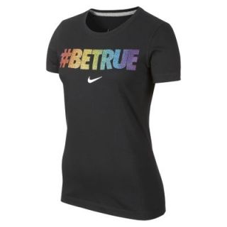 Nike #BETRUE Reflective Womens T Shirt   Black