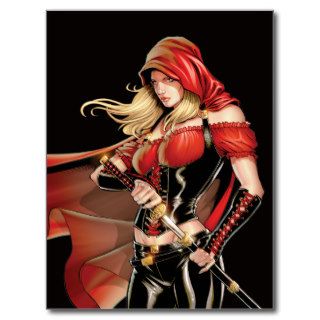 Grimm Fairy Tales Volume 1   Tough Red Riding Hood Postcard