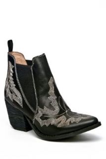 Jeffrey Campbell Lambert Mid Heel Ankle Bootie   Black: Boots: Shoes