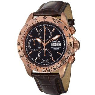Kadloo Matrix Chronograph Men's Rose Gold Plated Automatic Watch 80253 BK Kadloo Watches