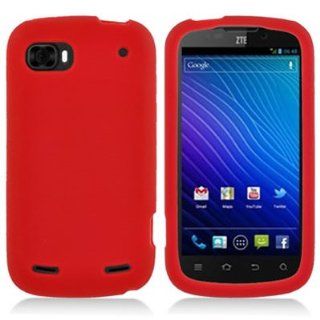 CoverON Soft Silicone RED Skin Cover Case for ZTE N861 WARP 2 / SEQUENT BOOST MOBILE [WCM399]: Cell Phones & Accessories