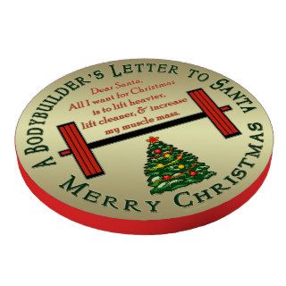 Funny Bodybuilder Christmas Xmas Letter To Santa G Poker Chips