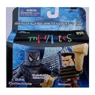 Minimates Spider Man 3 Black Suited Spider Man and Sandman: Toys & Games