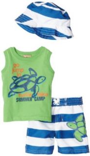 Kids Headquarters Baby Boys Infant Turtle Swimwear, Assorted, 12 Months: Infant And Toddler Two Piece Swimsuits: Clothing
