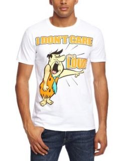 Hanna Barbera Flintstones Official Mens New White T Shirt All Sizes: Music Fan T Shirts: Clothing