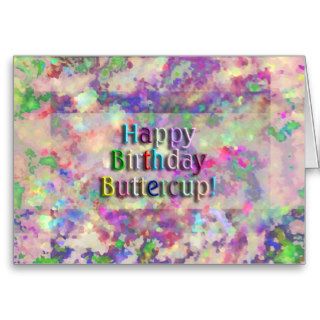 Happy Birthday Buttercup Greeting Card
