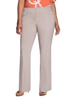 eloquii Classic Fit Exact Stretch Bootcut Pants Women's Plus Size Off White 24L at  Womens Clothing store: