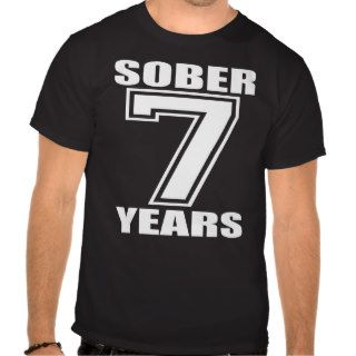 Sober 7 Years White on Dark T shirt