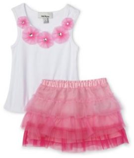 Amy Byer Girls 2 6x Fairytale Glitter Skirt, Pink, 4: Clothing