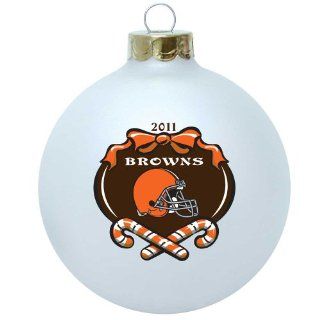 NFL Cleveland Browns Large 3 1/4" Ornament   2011 Collectible Series : Sports Fan Hanging Ornaments : Sports & Outdoors