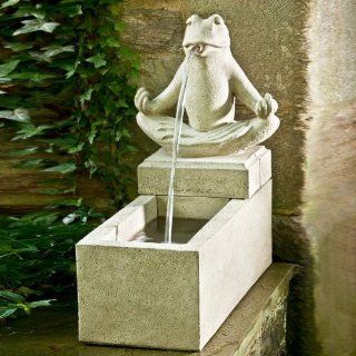 Campania International Zen Plinth Cast Stone Outdoor Fountain   FT 202 AL : Free Standing Garden Fountains : Patio, Lawn & Garden