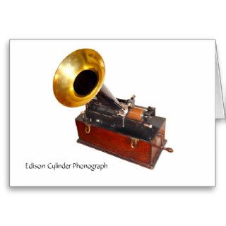 Edison Cylinder Phonograph Greeting Card