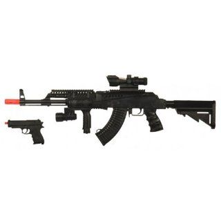 UKARMS P1194 Tactical AK 47 Spring Airsoft Gun FPS 220 Free Pistol Combo, Comes w/ Tactical Flashlight, Aiming Sight : Airsoft Rifles : Sports & Outdoors