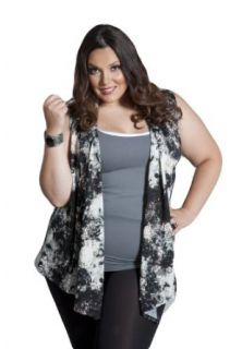 Sealed With A Kiss Designs Plus Size Perfect Layer Knit Vest (Harvest Shades)   Size 1X, Stormprint