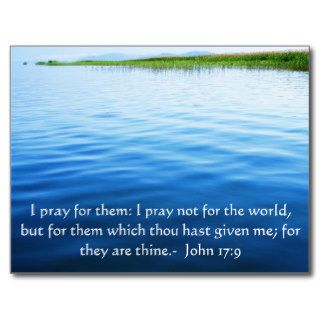 John 179 I pray for them I pray not for thePost Cards