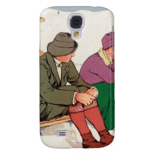Couple Taking an Ice Skating Break Samsung Galaxy S4 Cases
