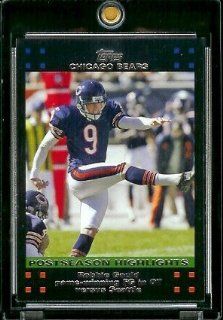 2007 Topps Football # 434 Robbie Gould Game Winning FG in OT versus Seattle   Chicago Bears   POSTSEASON HIGHLIGHTS   NFL Trading Cards Sports Collectibles