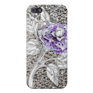 Diamond Bling Flowers and Petals, Purple iPhone 5/5S Case