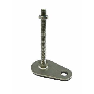 J.W. Winco 440.6 80 3/8 16 100 GV Series GN 440.6 Stainless Steel Leveling Feet with Fixing Lug and Black Rubber Pad, Inch Size, 3.15" Base Diameter, 3/8 16 Thread Size, 3.94" Thread Length: Vibration Damping Mounts: Industrial & Scientific