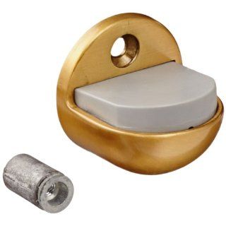 Rockwood 441H.10 Bronze Floor Mount Cast Universal Dome Stop, #12 X 1 1/4" FH WS Fastener with Plastic Anchor and 12 24 x 1" FH MS Fastener with Lead Anchor, 1 7/8" Base Diameter x 7/32" Base Length, Satin Clear Coated Finish Industria