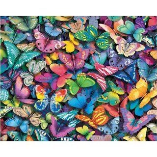 White Mountain Puzzles Butterflies   1000 Piece Jigsaw Puzzle: Toys & Games