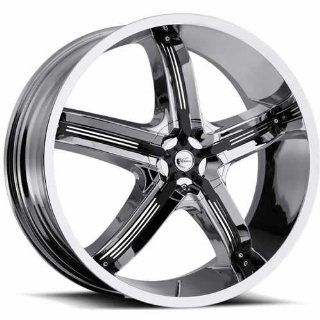 Milanni Bel Air 5 (459 Series) Chrome Front Wheel with Black Accents (17x7"/5x100mm): Automotive