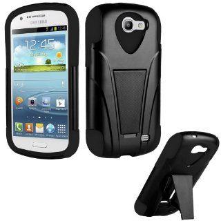 HHI Hybrid Dual Armor Case with Stand for Samsung Galaxy Express   Black/Black (Package include a HandHelditems Sketch Stylus Pen) Cell Phones & Accessories