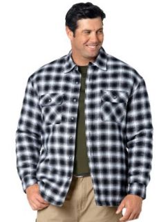 Canyon Ridge Big & Tall Quilted Plaid Flannel Shirt Jacket at  Mens Clothing store