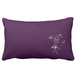 Floral Letter F Initia F Monogram F  for HER Pillow