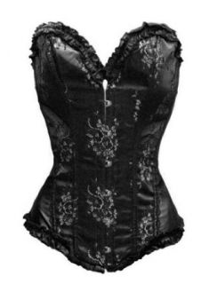 Alivila.Y Fashion Classic Brocade Sweetheart Corset 5811 With G String Black L at  Womens Clothing store