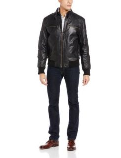 Emanuel by Emanuel Ungaro Men's Leather Glove Touch Bomber Jacket at  Mens Clothing store: Leather Outerwear Jackets