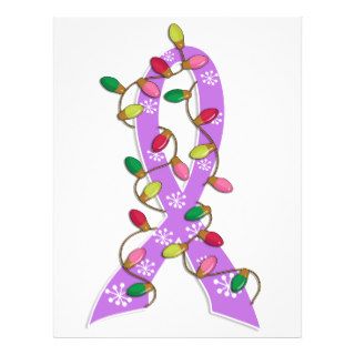 General Cancer Christmas Lights Ribbon Personalized Flyer