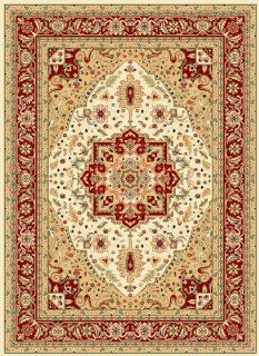 Safavieh Lyndhurst Collection LNH330A Ivory and Red Area Rug, 5 Feet 3 Inch by 7 Feet 6 Inch  