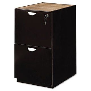 Mira Series File/File Credenza Pedestal, 15w x 22d x 27 h, Espresso by MAYLINE (Catalog Category: Furniture & Accessories / File Cabinets) : Storage Cabinets : Office Products