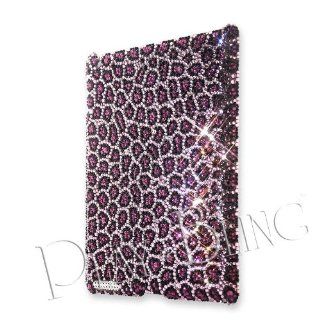 Leopard Swarovski Crystal iPad 2 New iPad Cases   Purple Cell Phones & Accessories