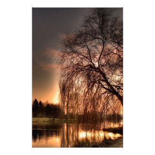 Nature Dusk After Glowing Reflection Customized Stationery