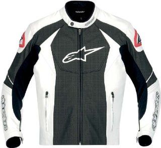 Alpinestars GP R Perforated Leather Jacket   54/White/Black: Automotive