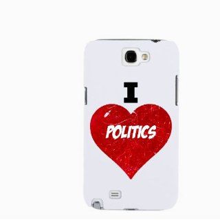 SudysAccessories I Love Heart Politics Samsung Galaxy Note 2 Case Note II Case N7100   SoftShell Full Plastic Snap On Graphic Case: Cell Phones & Accessories