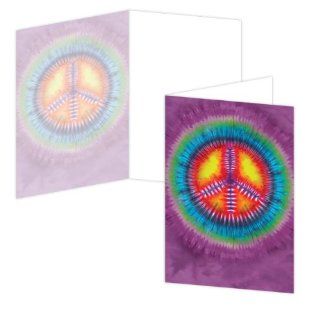 ECOeverywhere Peace Tie Dye Boxed Card Set, 12 Cards and Envelopes, 4 x 6 Inches, Multicolored (bc14086) : Blank Postcards : Office Products