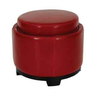 Home Decorators Collection Murray Round Storage Tray Ottoman HUD4045A