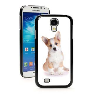 Samsung Galaxy S4 Black JB453 Hard Back Case Cover Color Cute Corgi Puppy Dog Cell Phones & Accessories