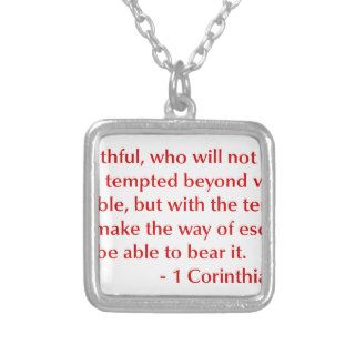 1 Corinthians 10 13 opt burg.png Custom Necklace